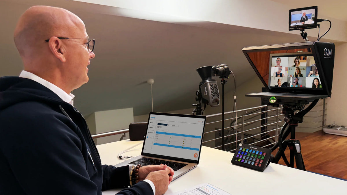 Marc Klejbor im Zoom Call mit mehreren Teilnehmern im professionellen Online Coaching Setup der Erfolgsimpulse GmbH, digitale Begleitung, Webinar Durchführung und strukturierte Zusammenarbeit.