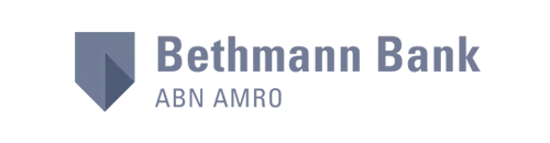 Graues Logo der Bethmann Bank, Partnerreferenz der Erfolgsimpulse GmbH.