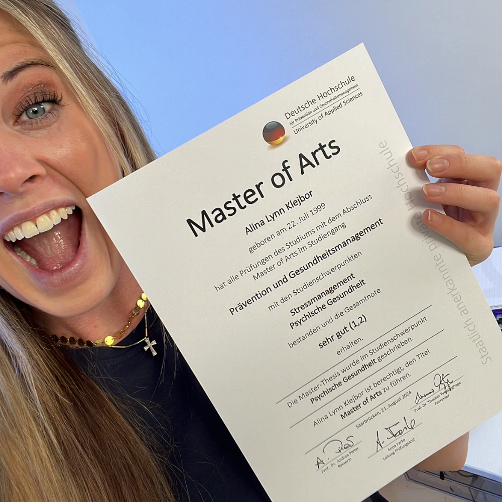 Alina hat ihren Master!