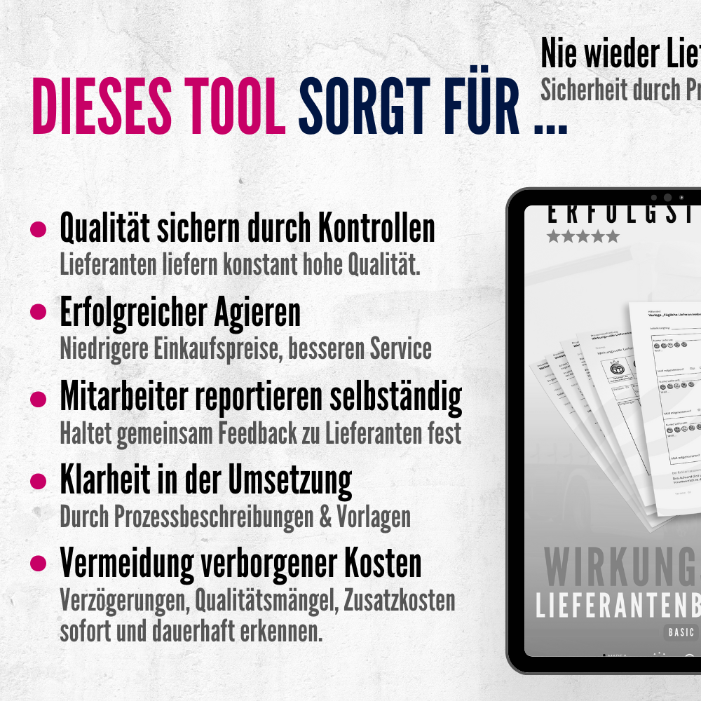 Wirkungsvolle Lieferantenbewertung