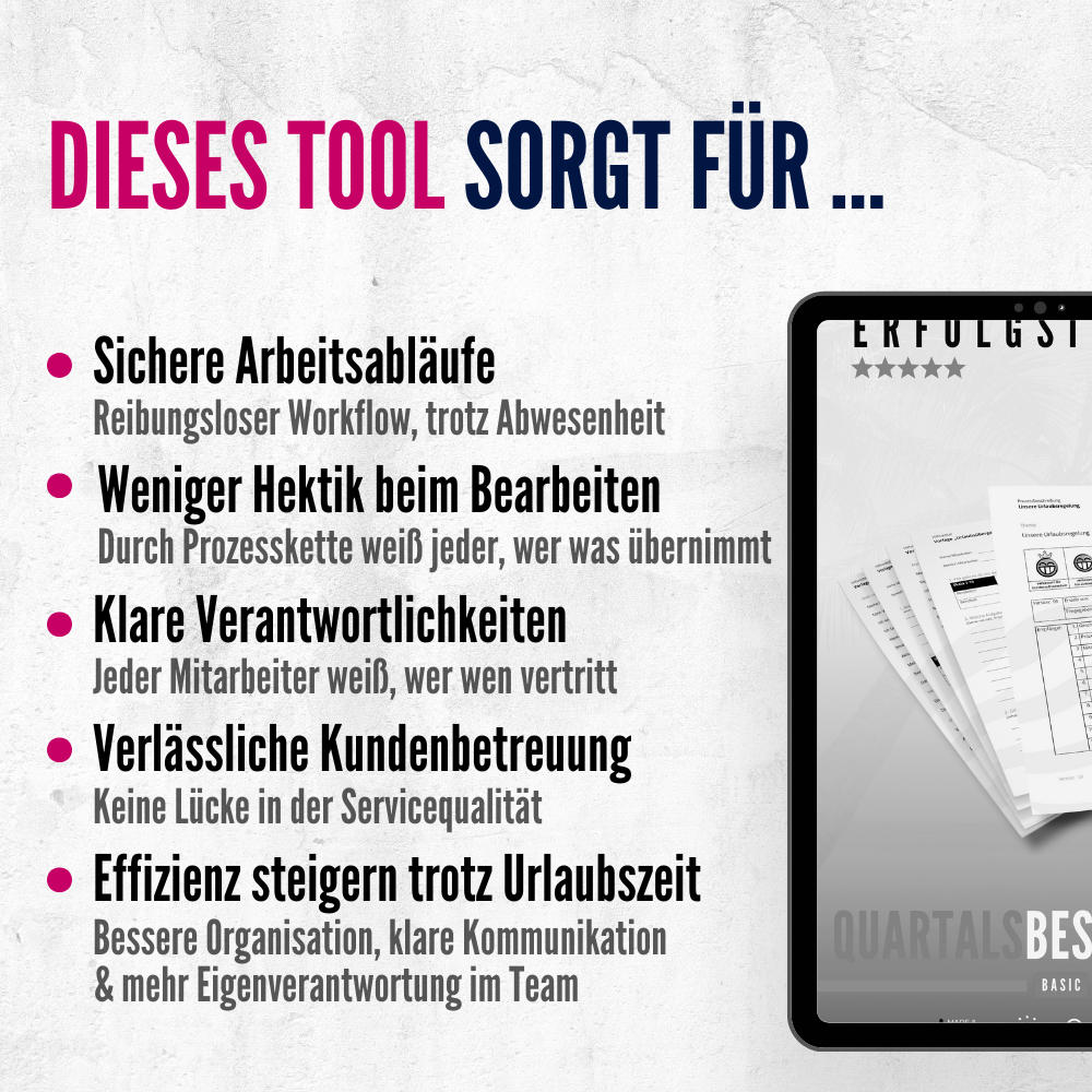 Störungsfreie Urlaubszeit / Der Urlaubsprozess