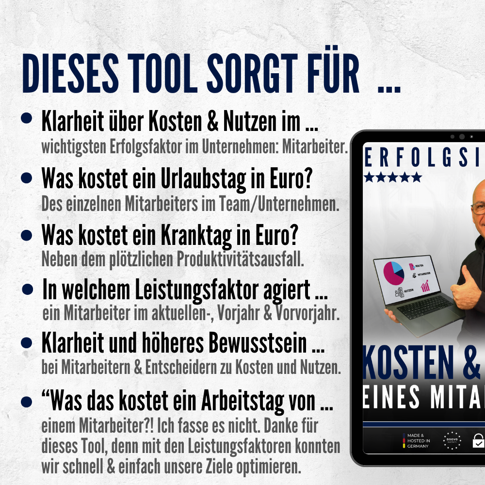 Kosten & Nutzen eines Mitarbeiters