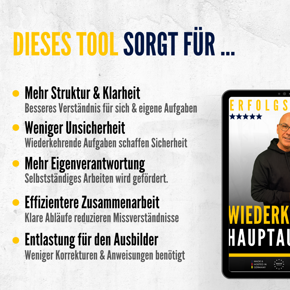 Wiederkehrende Hauptaufgabe für Azubis
