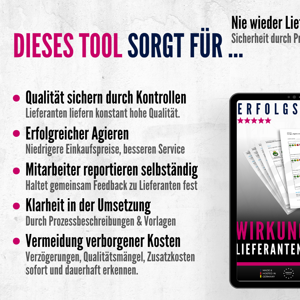 Wirkungsvolle Lieferantenbewertung