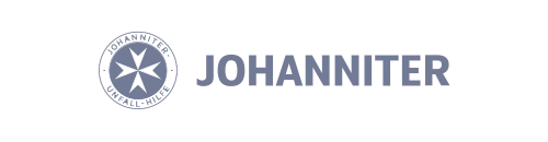 Graues Logo von Johanniter, Partnerreferenz der Erfolgsimpulse GmbH.