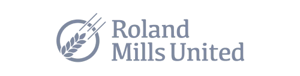 Graues Logo Roland Mills United, Partnerreferenz der Erfolgsimpulse GmbH.